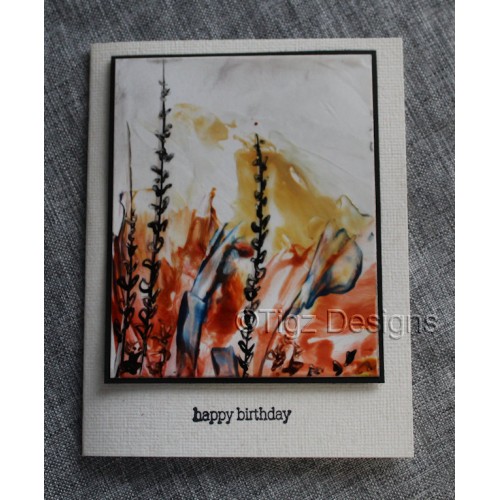 Encaustic Elements Birthday Card - Made in Creston BC #21-18